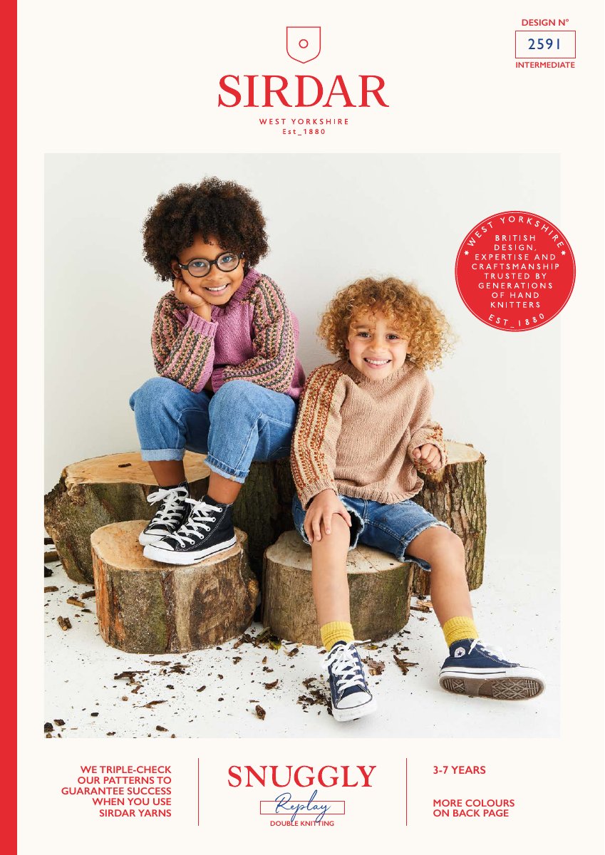 Sirdar 2591 Child's Sweater in Snuggly Replay DK pattern cover