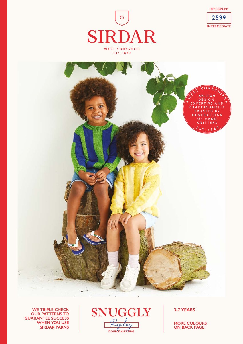 Sirdar 2599 Child's Sweater in Snuggly Replay DK pattern cover
