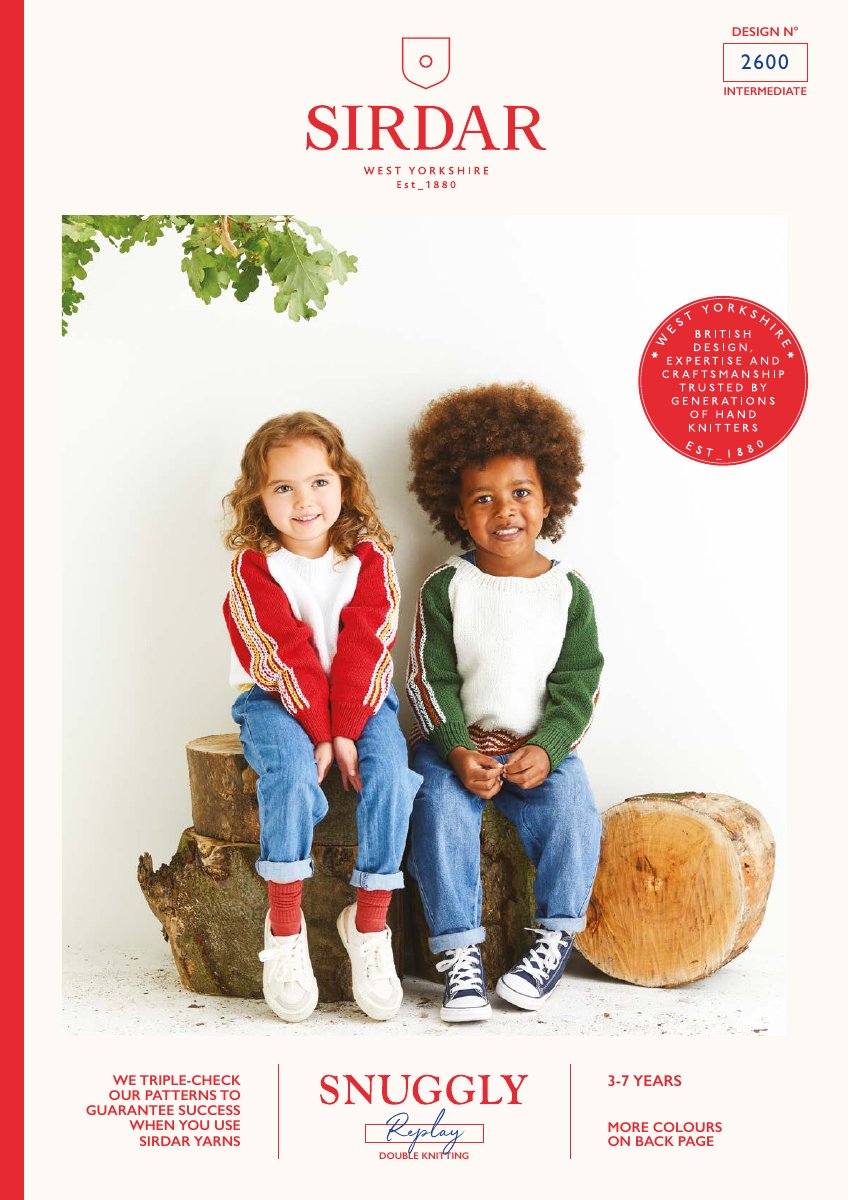 Sirdar 2600 Child's Sweater in Snuggly Replay DK pattern cover