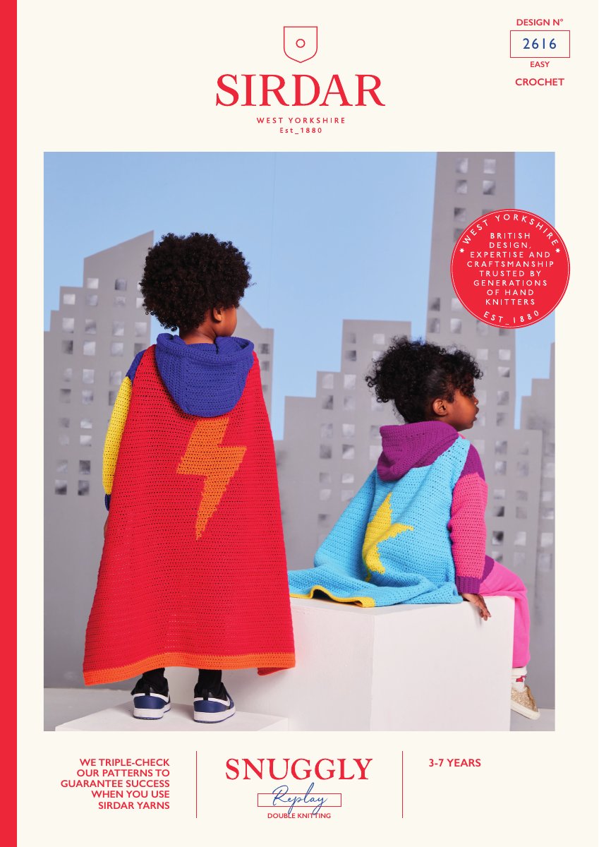 Sirdar 2616 Child's Hoodie in Snuggly Replay DK pattern cover