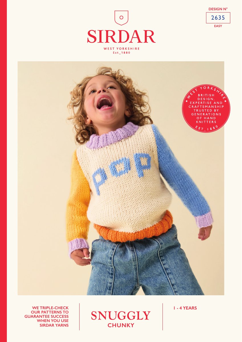 Sirdar 2635 Child's Sweater in Snuggly Chunky pattern cover