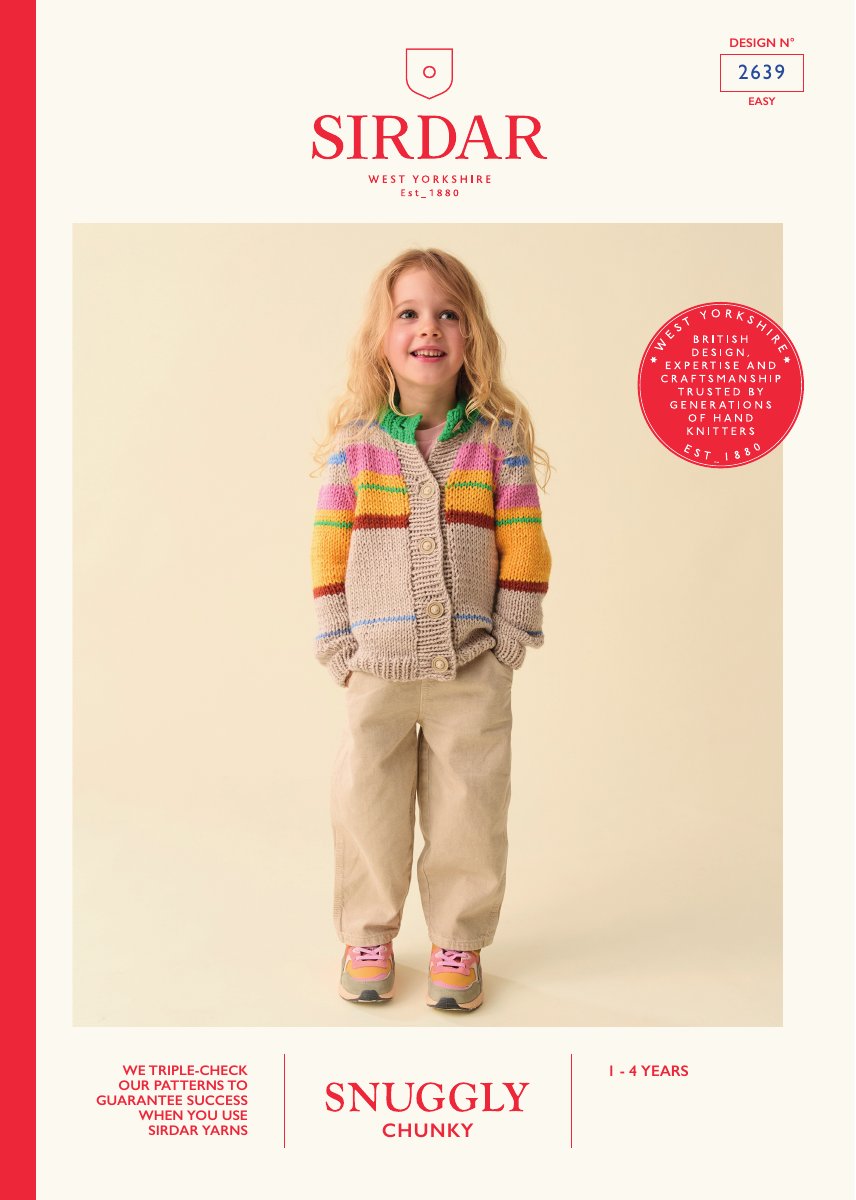 Sirdar 2639 Child's Cardigan in Snuggly Chunky pattern cover