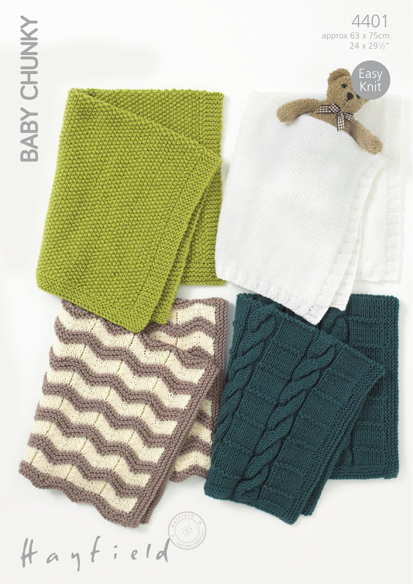 Hayfield 4401 Blankets in Baby Chunky pattern cover