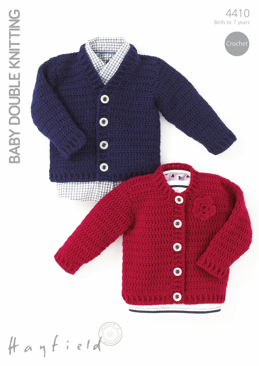 Hayfield 4410 Crochet Cardigans in Baby DK pattern cover