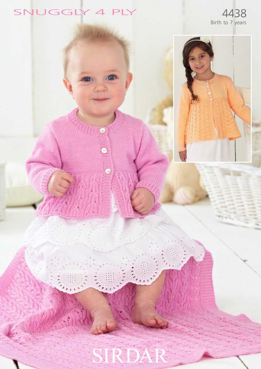 Sirdar 4438 Cardigans and Blanket in Snuggly 4 Ply pattern cover