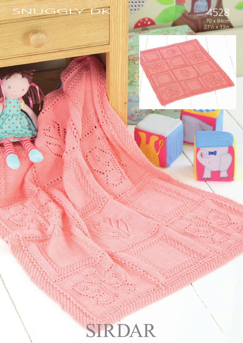 Sirdar 4528 Blanket in Snuggly DK pattern cover