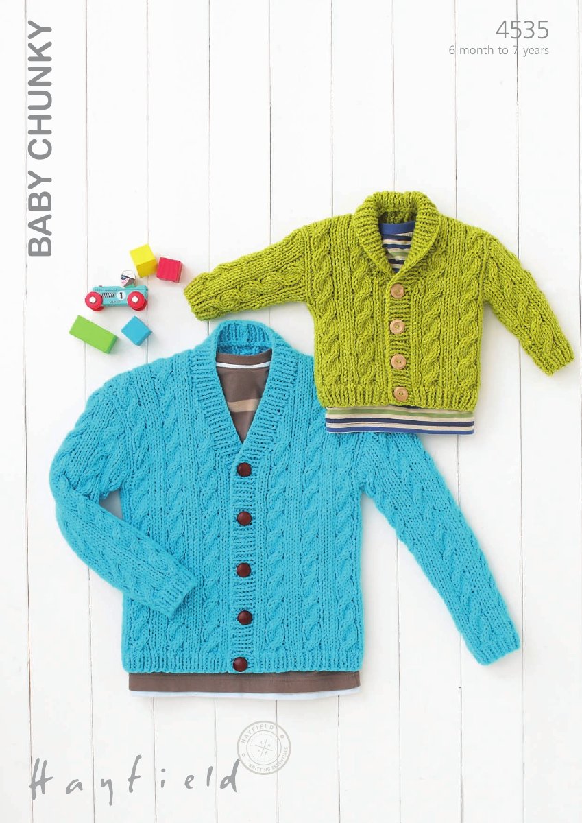 Hayfield 4535 Cardigans in Baby Chunky pattern cover