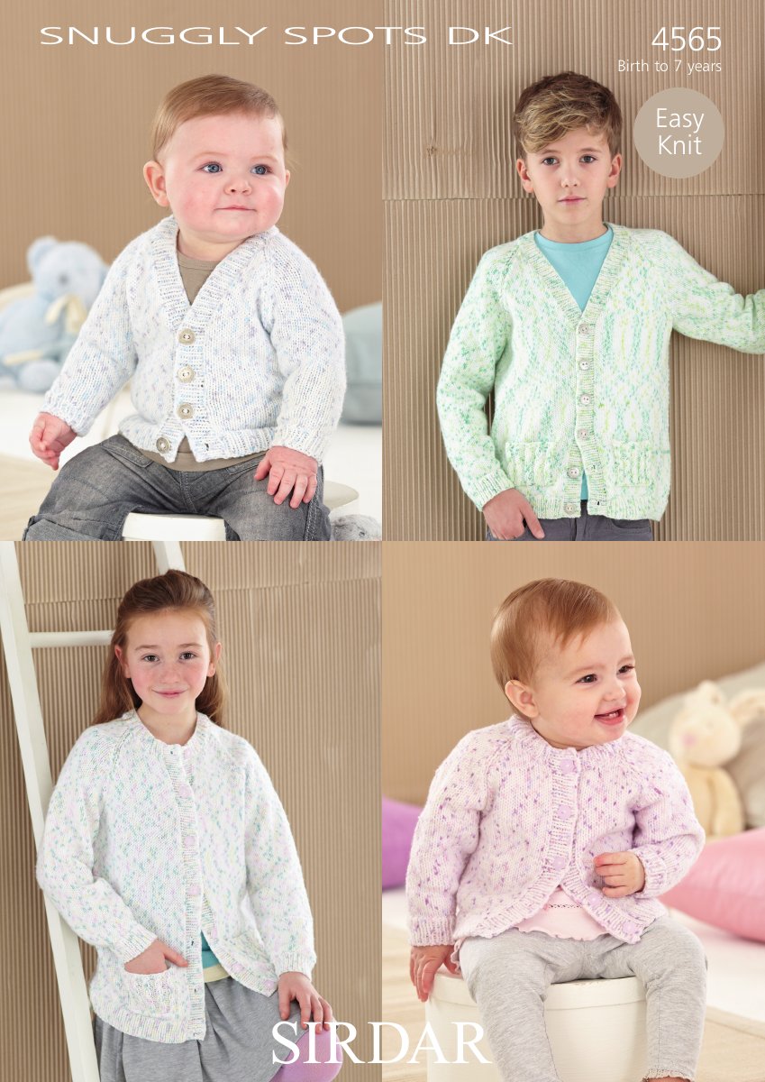 Sirdar 4565 Baby's & Child's Cardigan in Snuggly Spots DK pattern cover