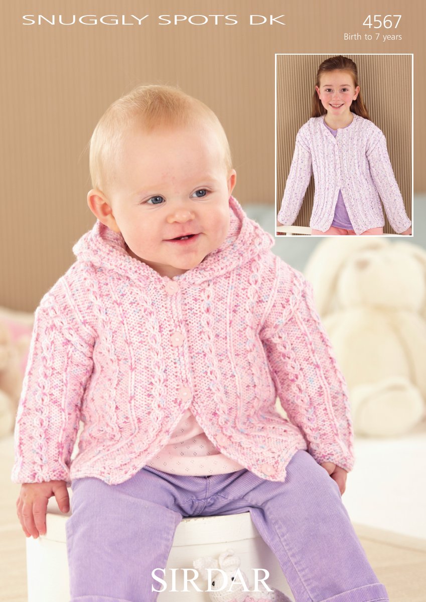 Sirdar 4567 Cardigans in Snuggly Spots DK pattern cover