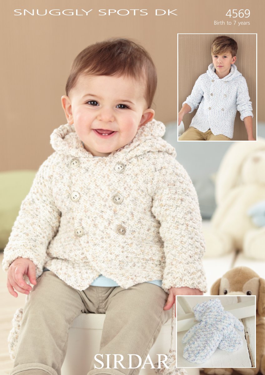 Sirdar 4569 Hooded Coat and Mittens in Snuggly Spots DK pattern cover