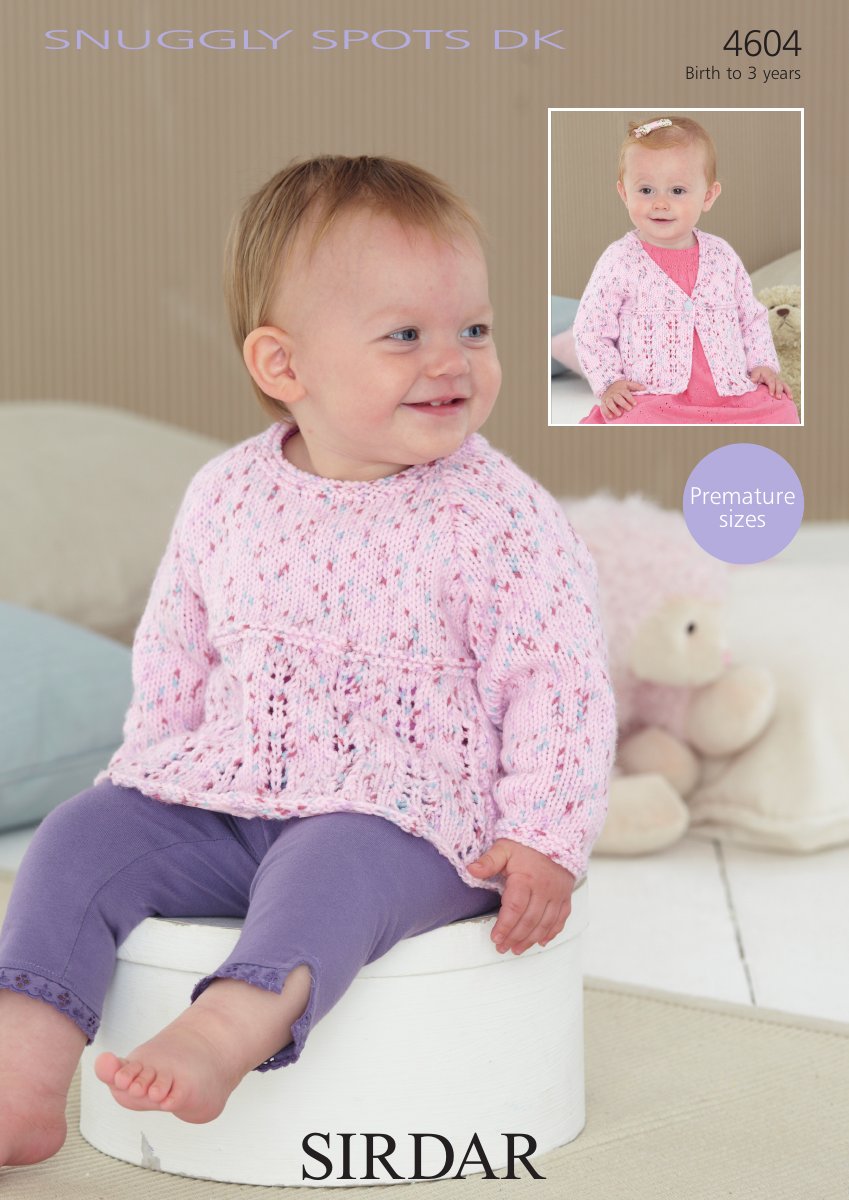Sirdar 4604 Baby's & Child's Cardigan in Snuggly Spots DK pattern cover