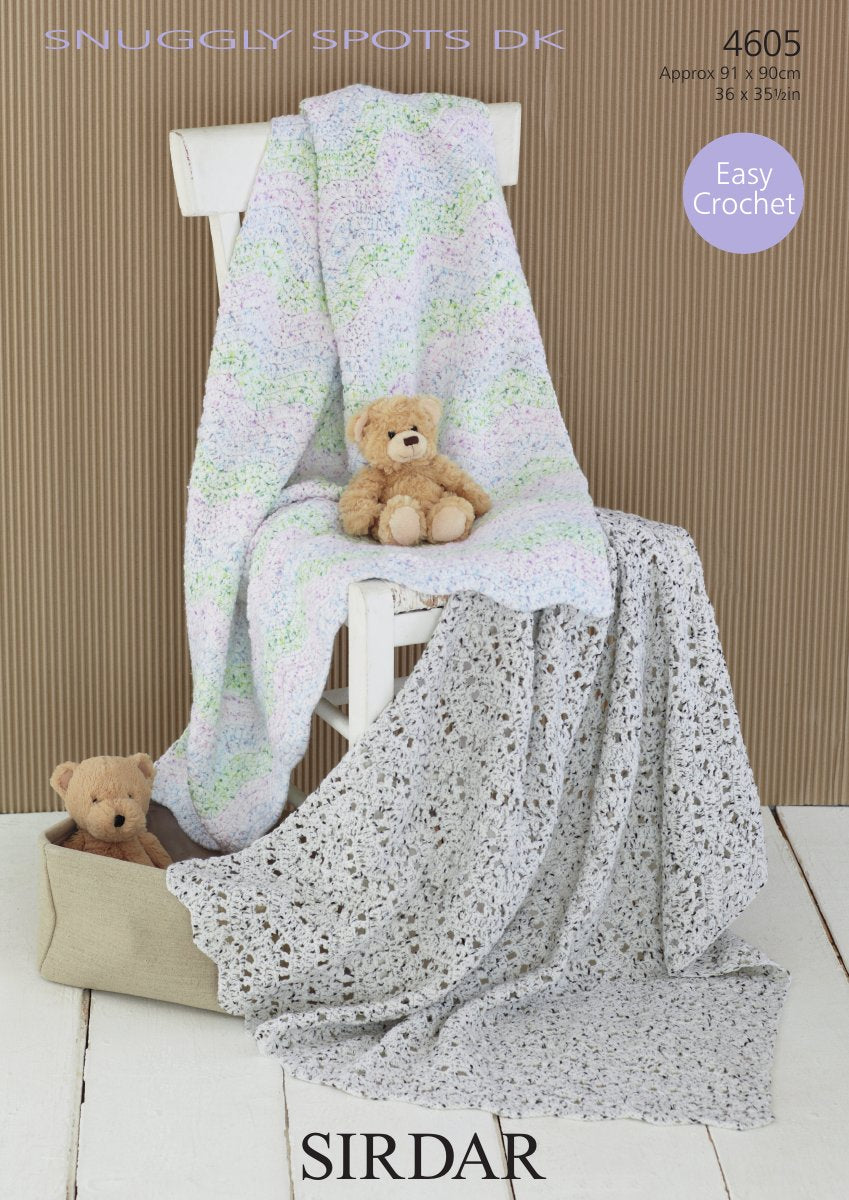 Sirdar 4605 Blankets in Snuggly Spots DK pattern cover