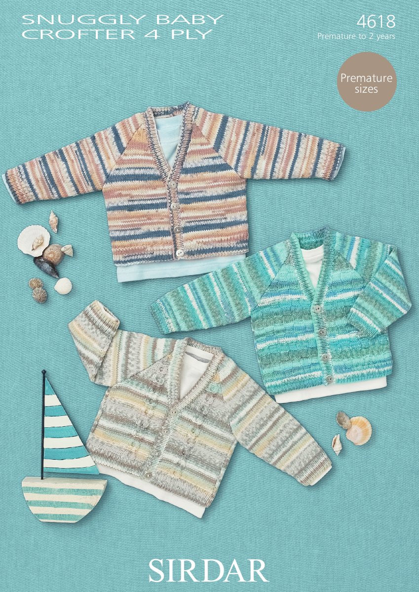 Sirdar 4618 Cardigans in Snuggly Baby Crofter 4 Ply pattern cover