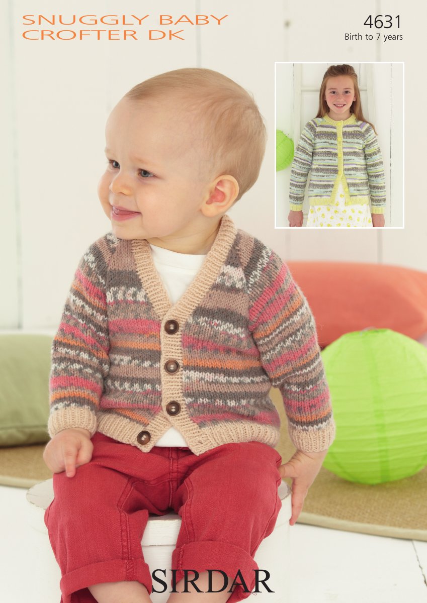 Sirdar 4631 Baby's & Child's Cardigan in Snuggly Baby Crofter DK pattern cover