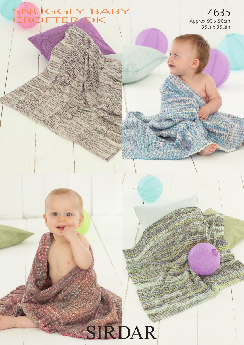 Sirdar 4635 Blankets in Snuggly Baby Crofter DK pattern cover