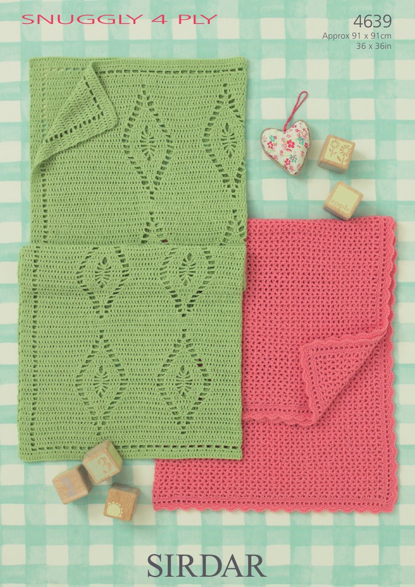 Sirdar 4639 Blankets in Snuggly 4 Ply pattern cover