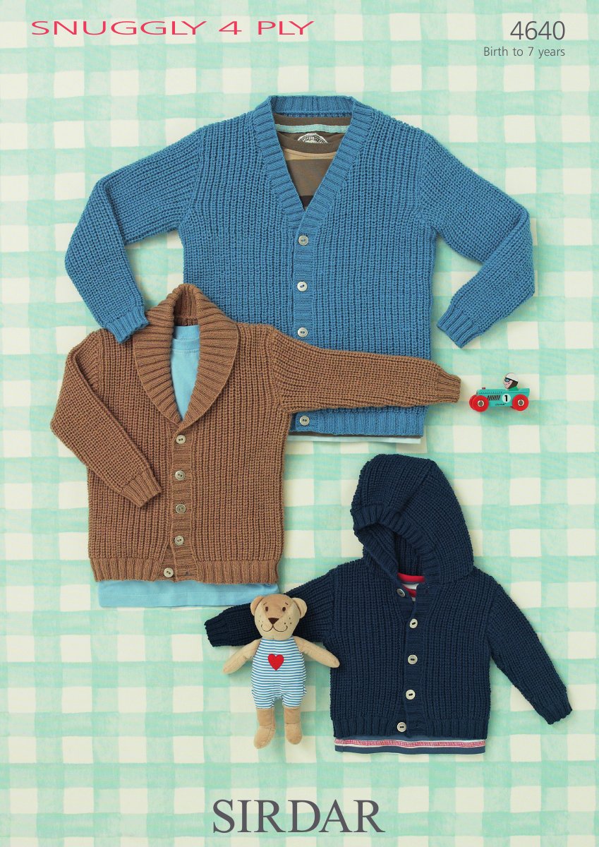 Sirdar 4640 Cardigans in Snuggly 4 Ply pattern cover