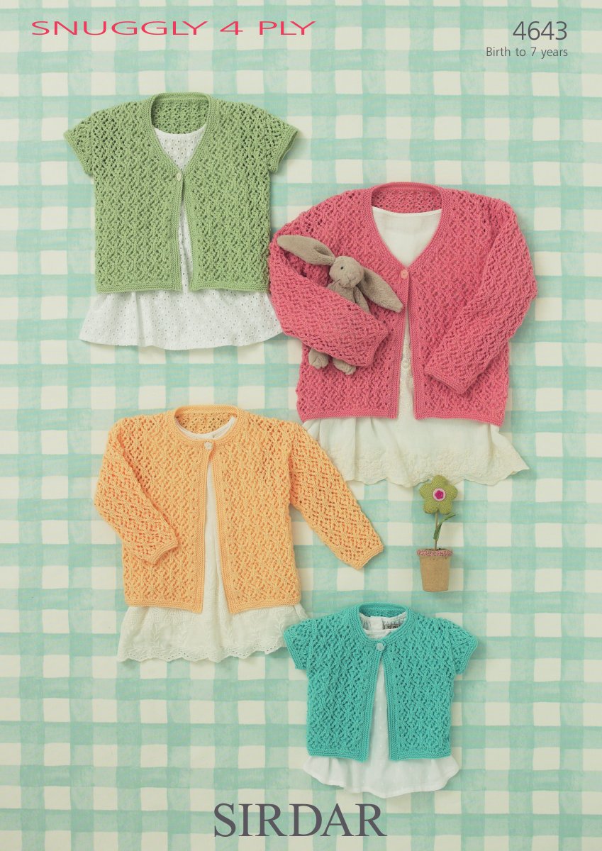 Sirdar 4643 Cardigans in Snuggly 4 Ply pattern cover