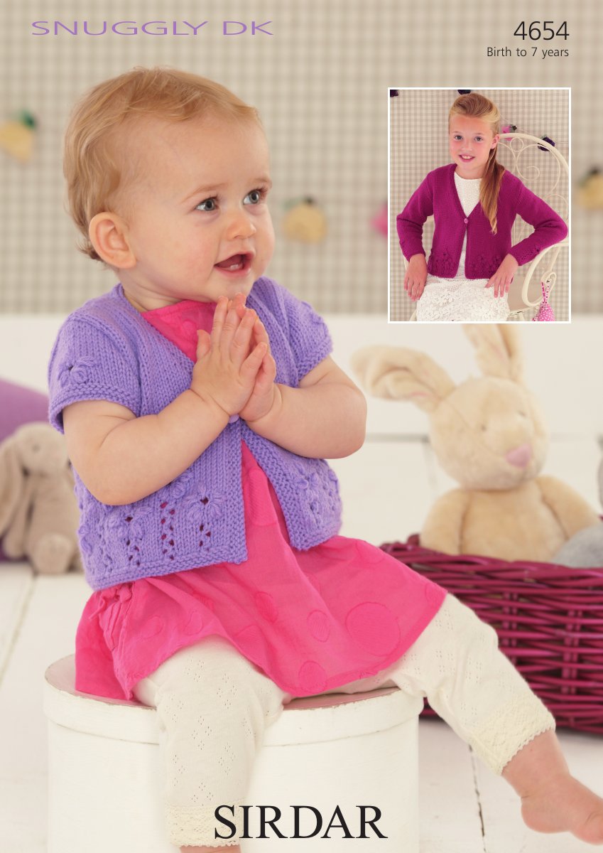 Sirdar 4654 Cardigans in Snuggly DK pattern cover