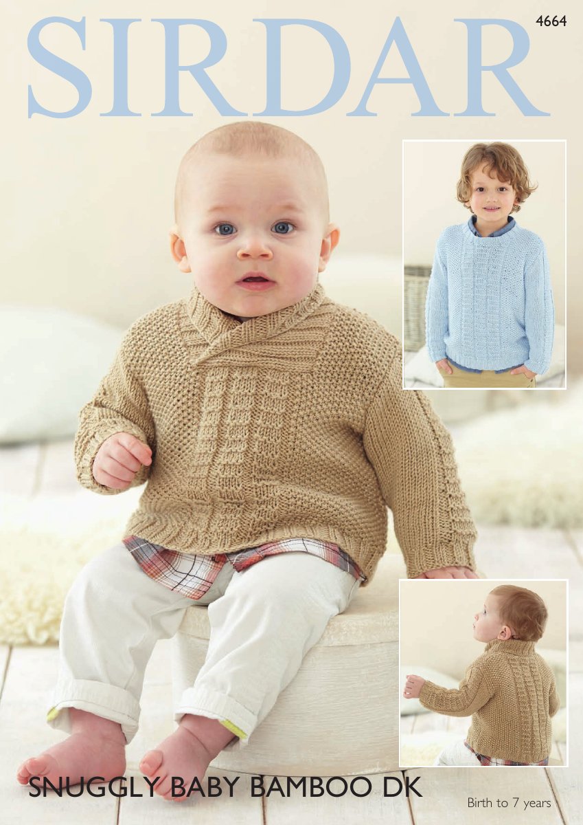 Sirdar 4664 Sweaters in Snuggly Baby Bamboo DK pattern cover