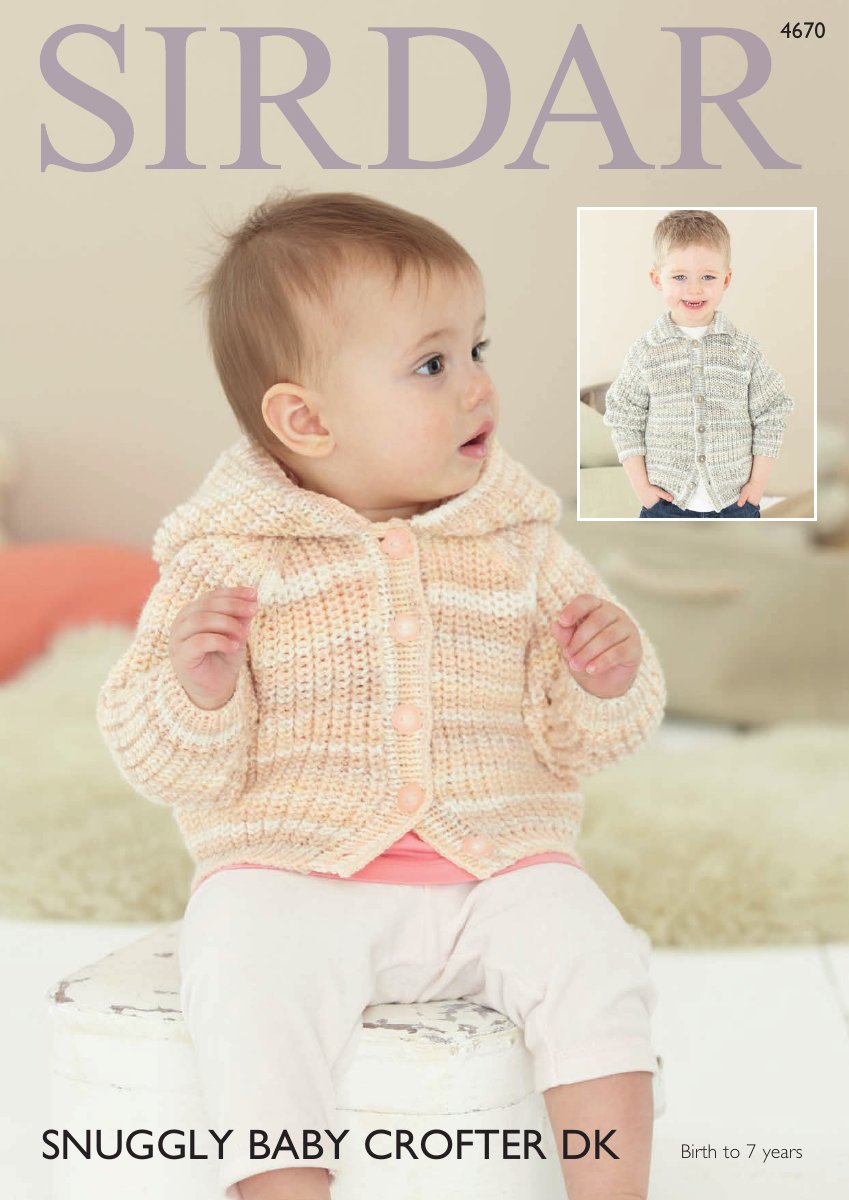 Sirdar 4670 Jackets in Snuggly Baby Crofter DK pattern cover