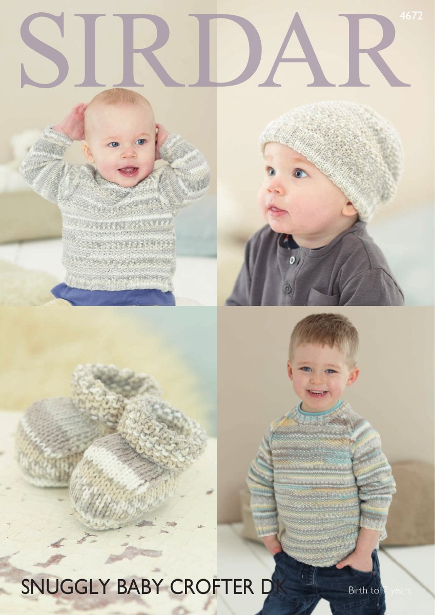 Sirdar 4672 Baby's & Child's Sweater in Snuggly Baby Crofter DK pattern cover