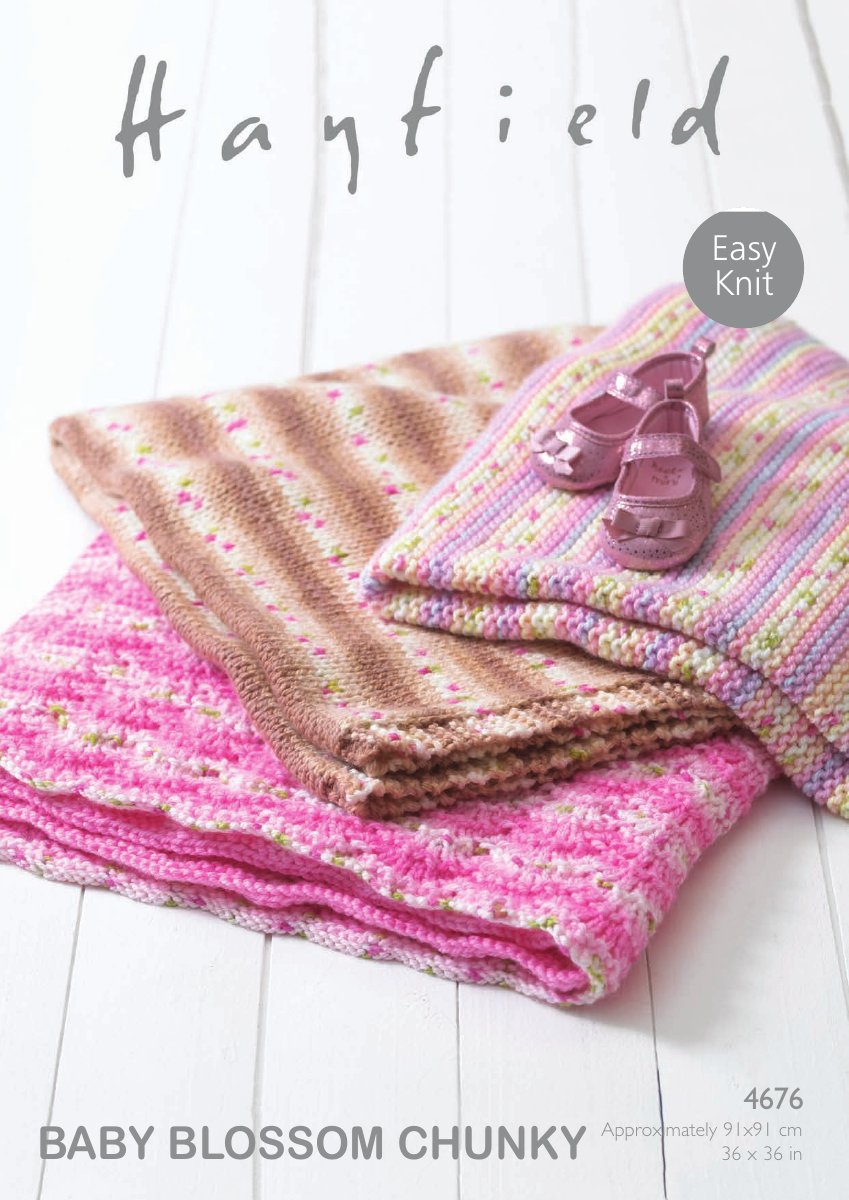 Hayfield 4676 Blankets in Baby Blossom Chunky pattern cover