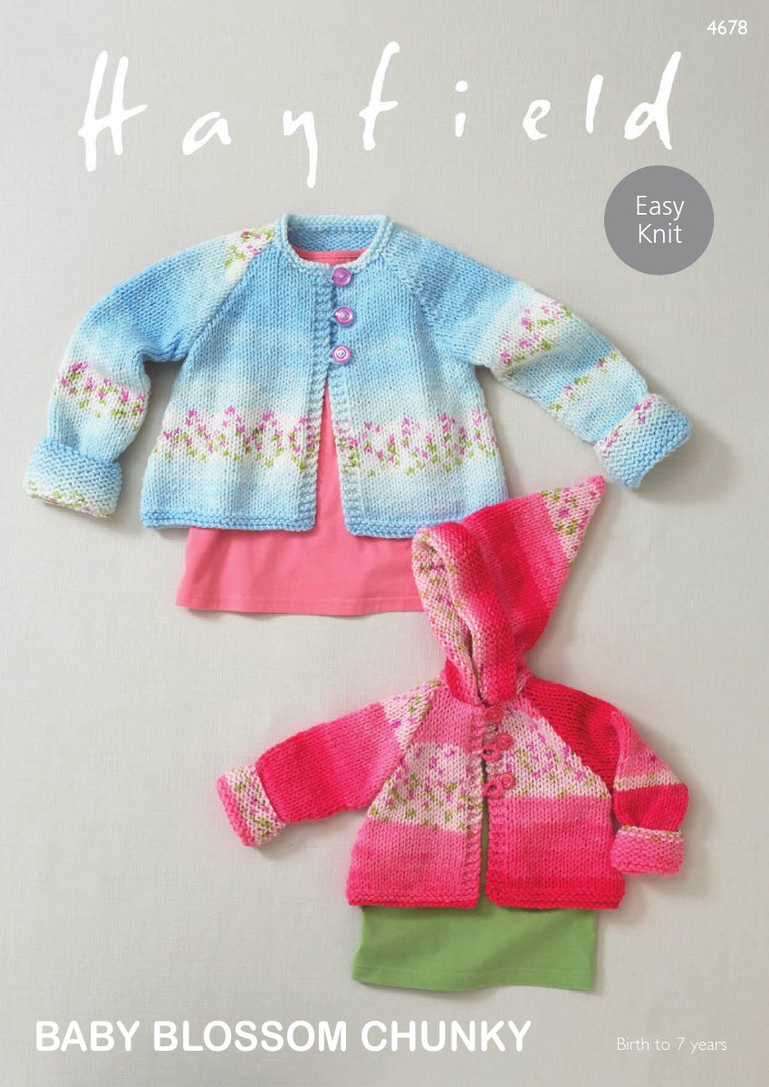 Hayfield 4678 Coats in Baby Blossom Chunky pattern cover