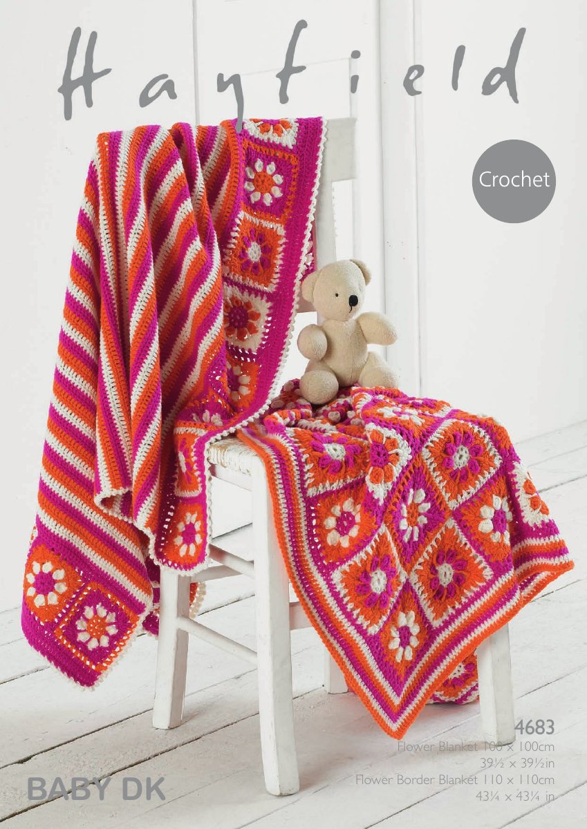Hayfield 4683 Blankets in Baby DK pattern cover