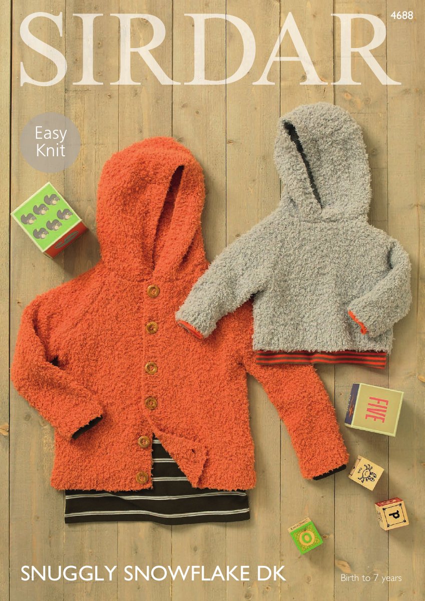 Sirdar 4688 Sweater & Cardigan in Snuggly Snowflake DK pattern cover