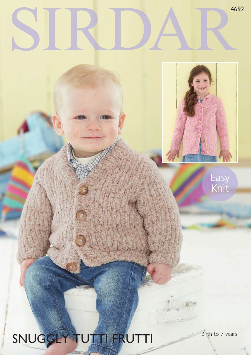 Sirdar 4692 Boy's/girl's Cardigans in Snuggly Tutti Frutti pattern cover