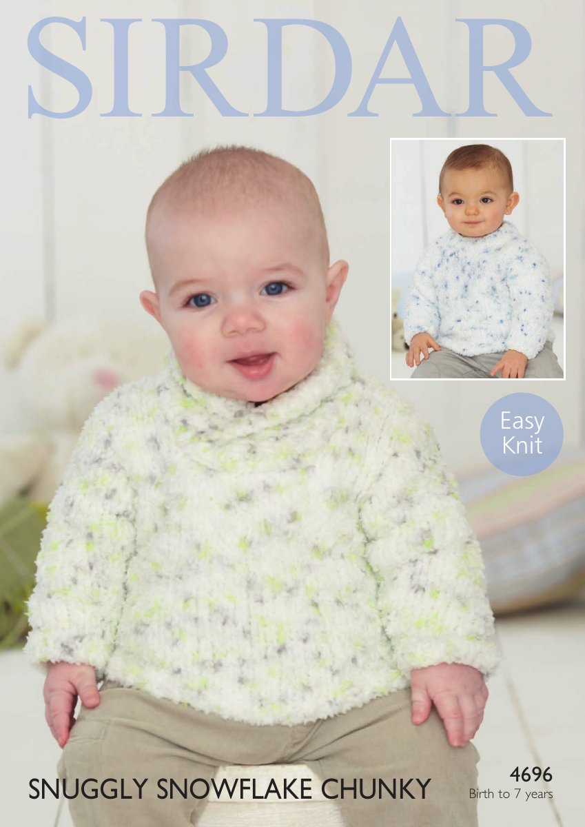 Sirdar 4696 Sweaters in Snuggly Snowflake Chunky pattern cover