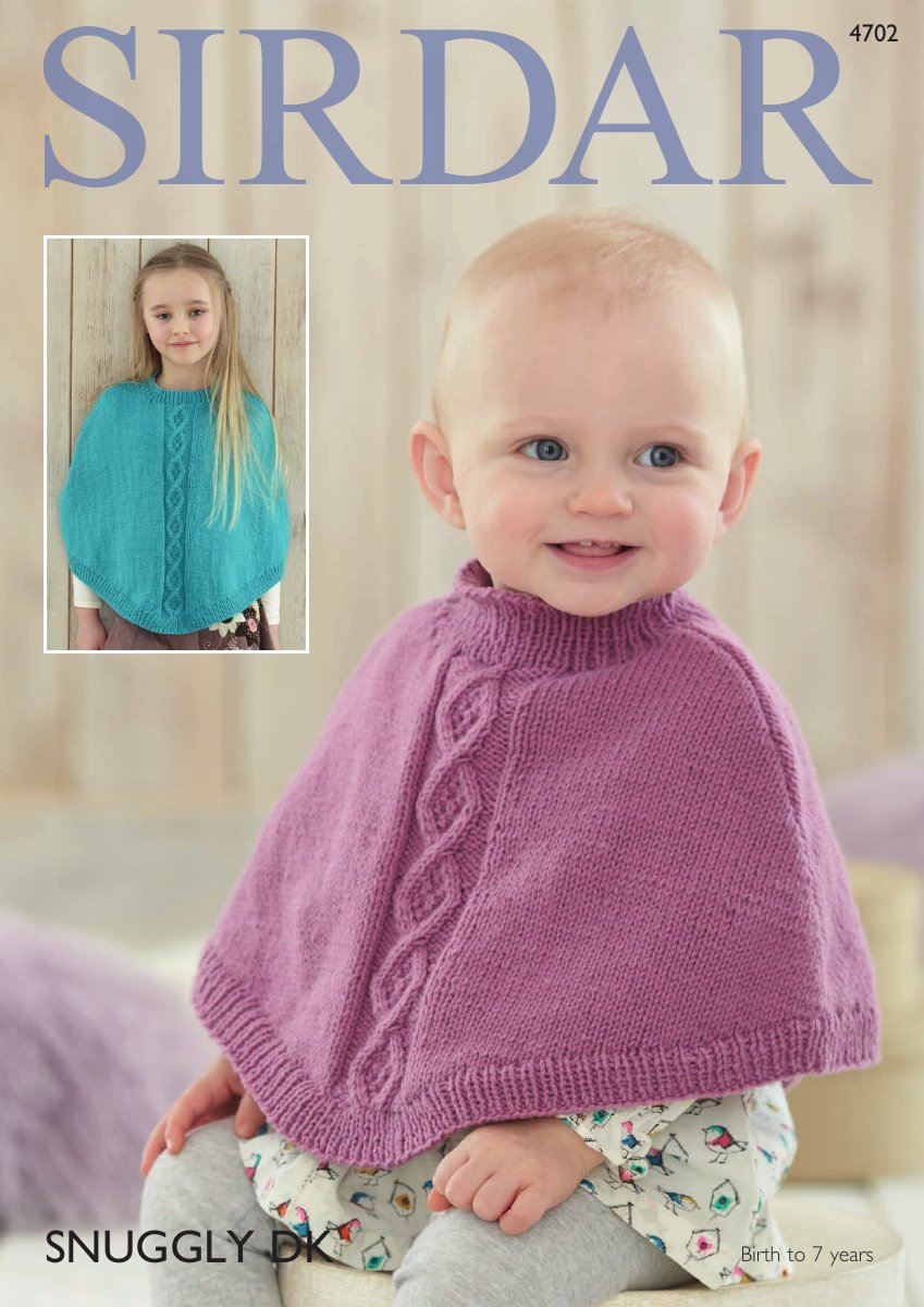 Sirdar 4702 Ponchos in Snuggly DK pattern cover
