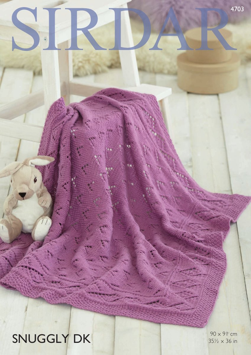 Sirdar 4703 Blanket in Snuggly DK pattern cover