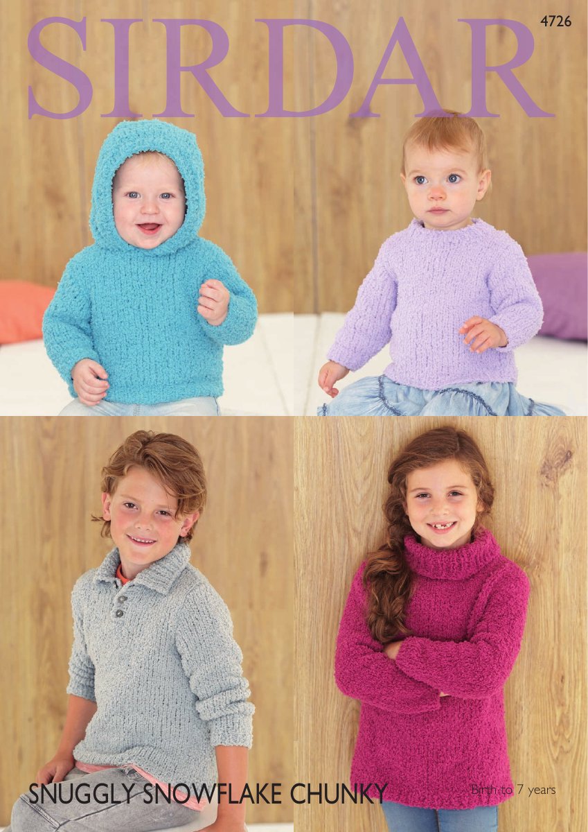 Sirdar 4726 Sweaters in Snuggly Snowflake Chunky pattern cover