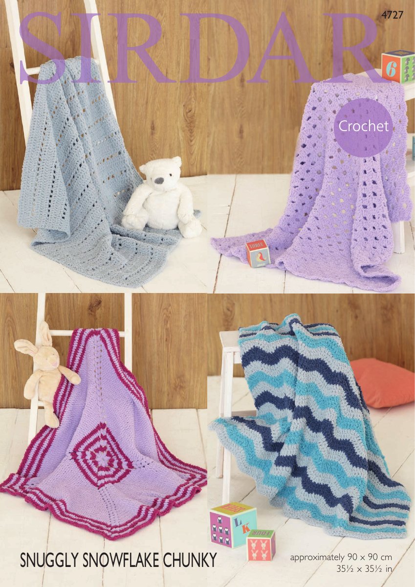 Sirdar 4727 Blankets in Snuggly Snowflake Chunky pattern cover