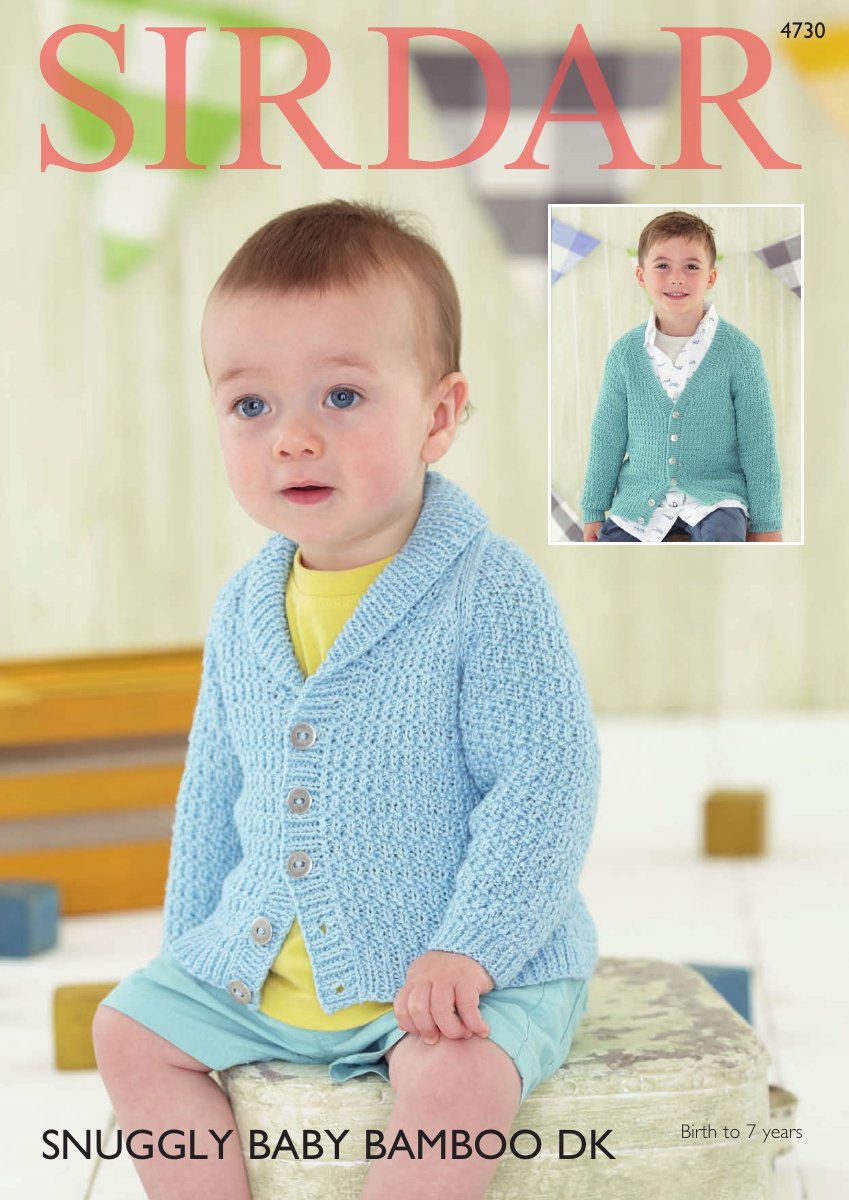Sirdar 4730 Baby's & Child's Cardigan in Snuggly Baby Bamboo DK pattern cover