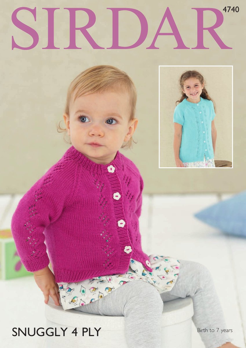 Sirdar 4740 Cardigans in Snuggly 4 Ply pattern cover