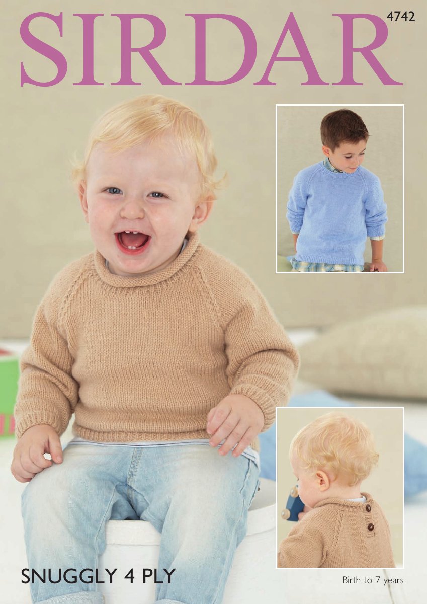 Sirdar 4742 Sweater in Snuggly 4 Ply pattern cover