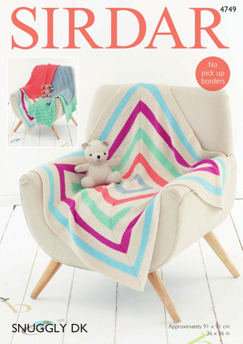 Sirdar 4749 Blankets in Snuggly DK pattern cover