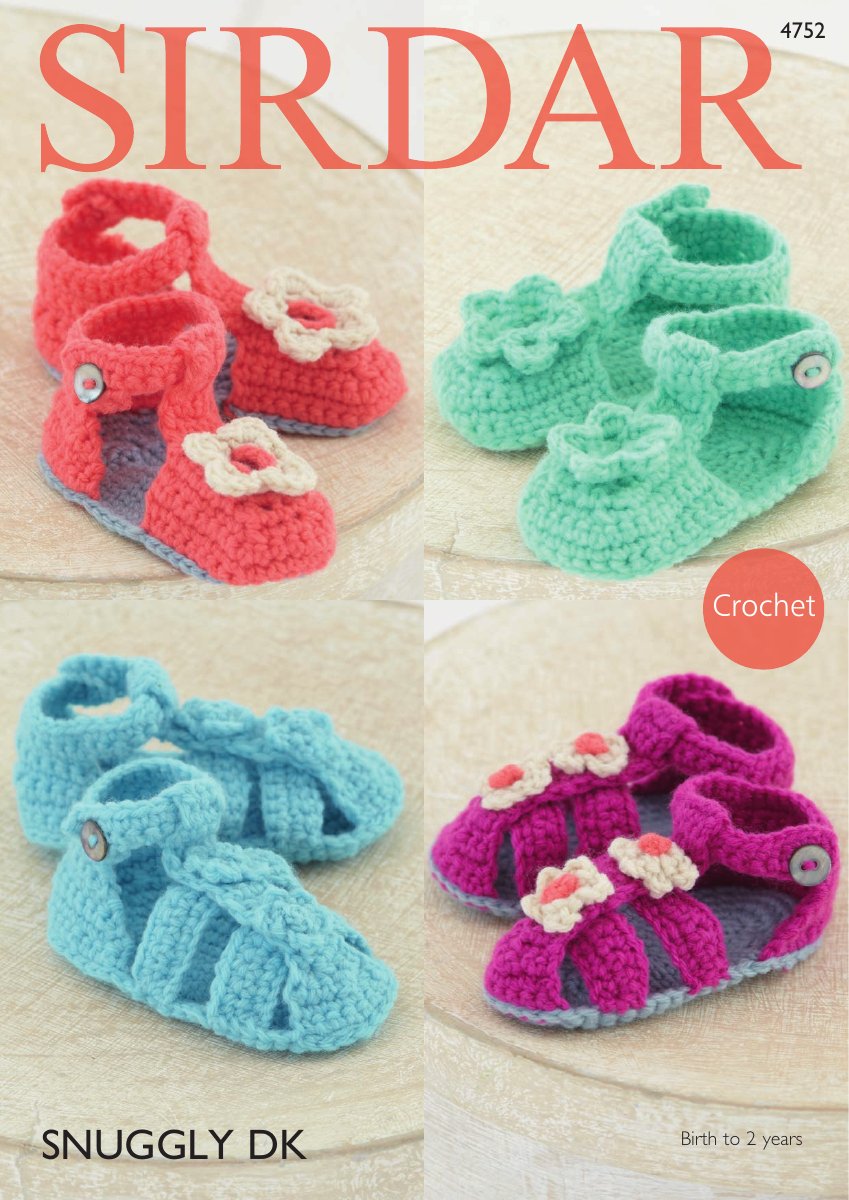 Sirdar 4752 Sandals in Snuggly DK pattern cover
