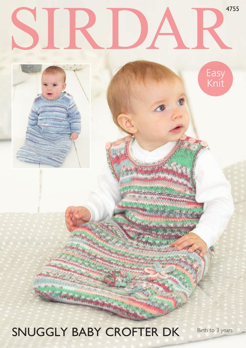 Sirdar 4755 Sleeping Bags in Snuggly Baby Crofter DK pattern cover