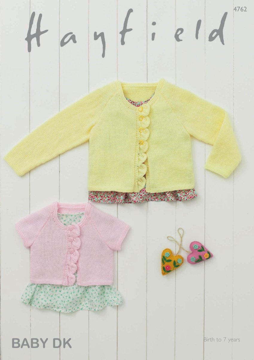 Hayfield 4762 Cardigans in Baby DK pattern cover