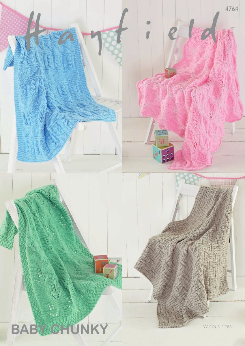 Hayfield 4764 Blankets in Baby Chunky pattern cover