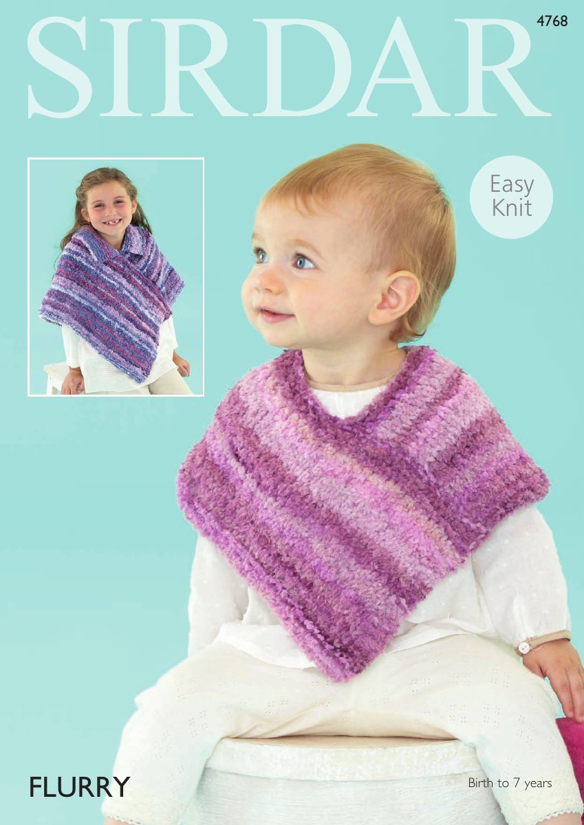 Sirdar 4768 Ponchos in Flurry pattern cover