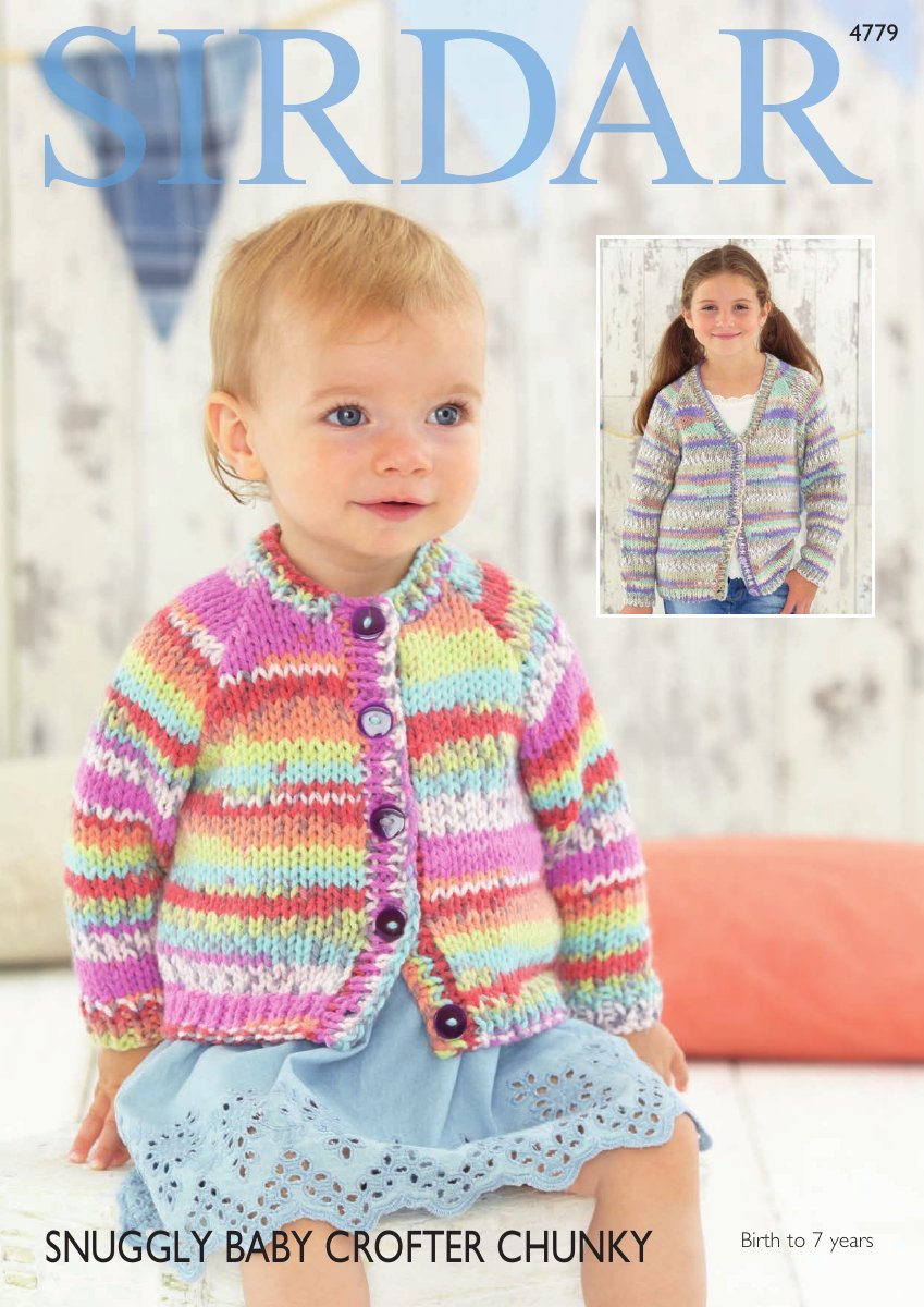 Sirdar 4779 Girls Cardigans in Snuggly Baby Crofter Chunky pattern cover