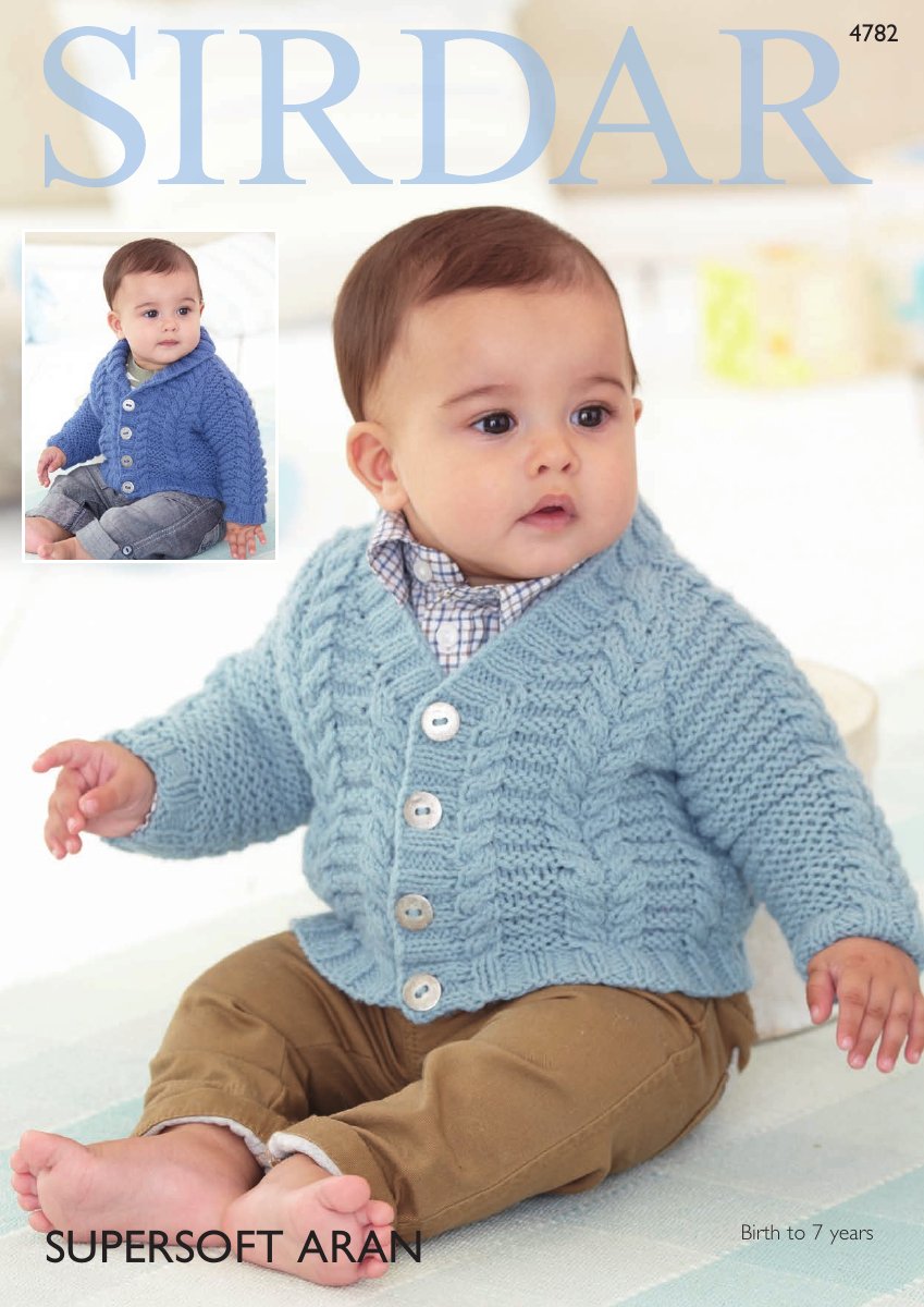 Sirdar 4782 Boy's Cardigans in Supersoft Aran pattern cover