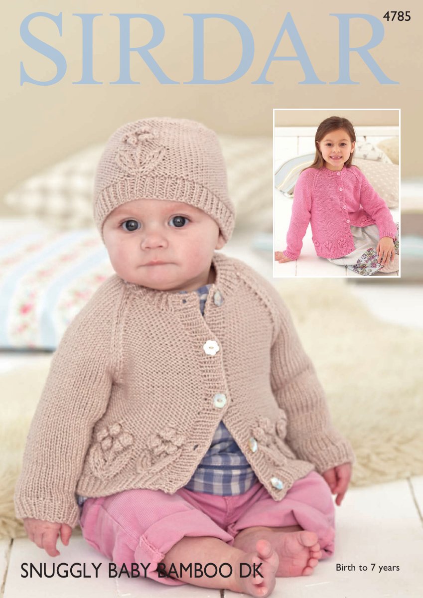Sirdar 4785 Baby's & Child's Cardigan in Snuggly Baby Bamboo DK pattern cover