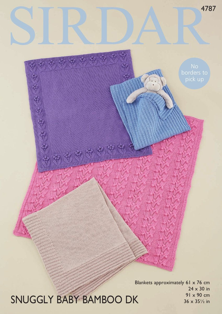 Sirdar 4787 Blankets in Snuggly Baby Bamboo DK pattern cover