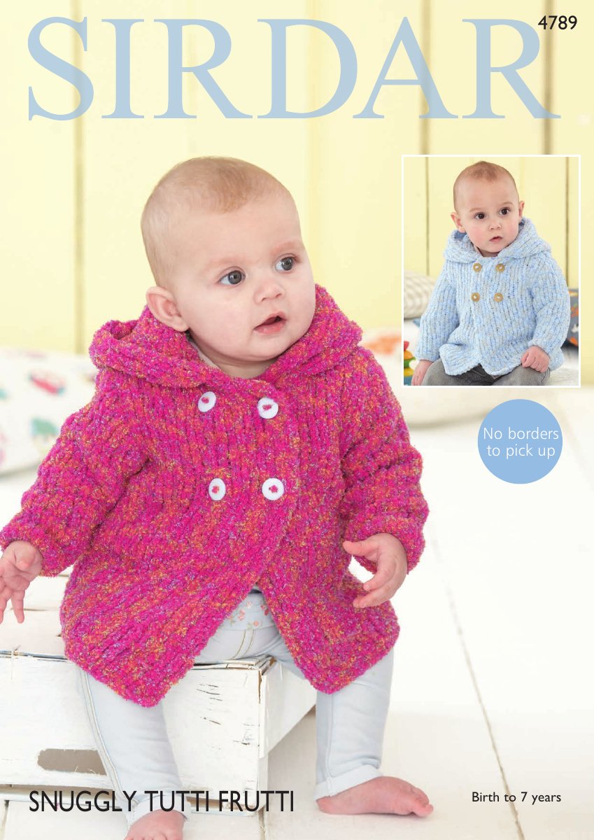 Sirdar 4789 Girl's/boy's Hooded Jacket in Snuggly Tutti Frutti pattern cover